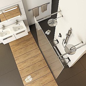 Душевое ограждение Ravak WALK-IN FREE ST 150/W SET-900 стекло прозрачное/профиль хром купить в интернет-магазине Sanbest