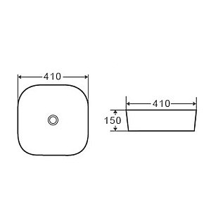 Раковина D&K Venice 41х41 DT1020616 белая купить в интернет-магазине Sanbest