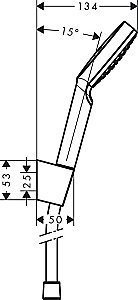 Душевая гарнитура Hansgrohe Crometta 1jet EcoSmart 26568400 купить в интернет-магазине сантехники Sanbest