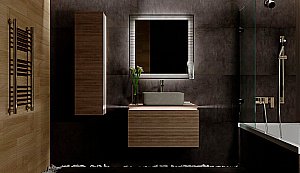 Зеркало Jorno Karat 80 Kar.02.80/P/W белое в ванную от интернет-магазине сантехники Sanbest