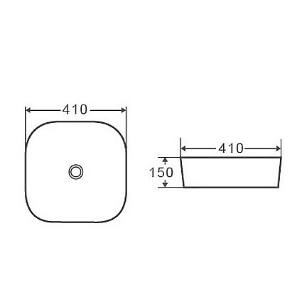 Раковина D&K Venice 41х41 DT1020616 белая купить в интернет-магазине Sanbest