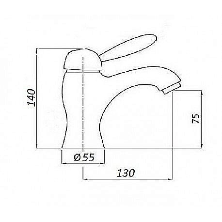 Смеситель на раковину Magliezza Vista 50126 золото купить в интернет-магазине сантехники Sanbest