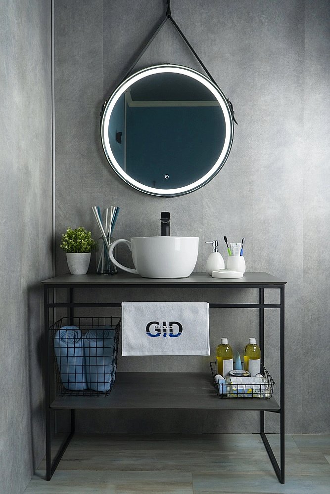 Раковина накладная Gid Creativo 40 N9055 51186 белая купить в интернет-магазине Sanbest