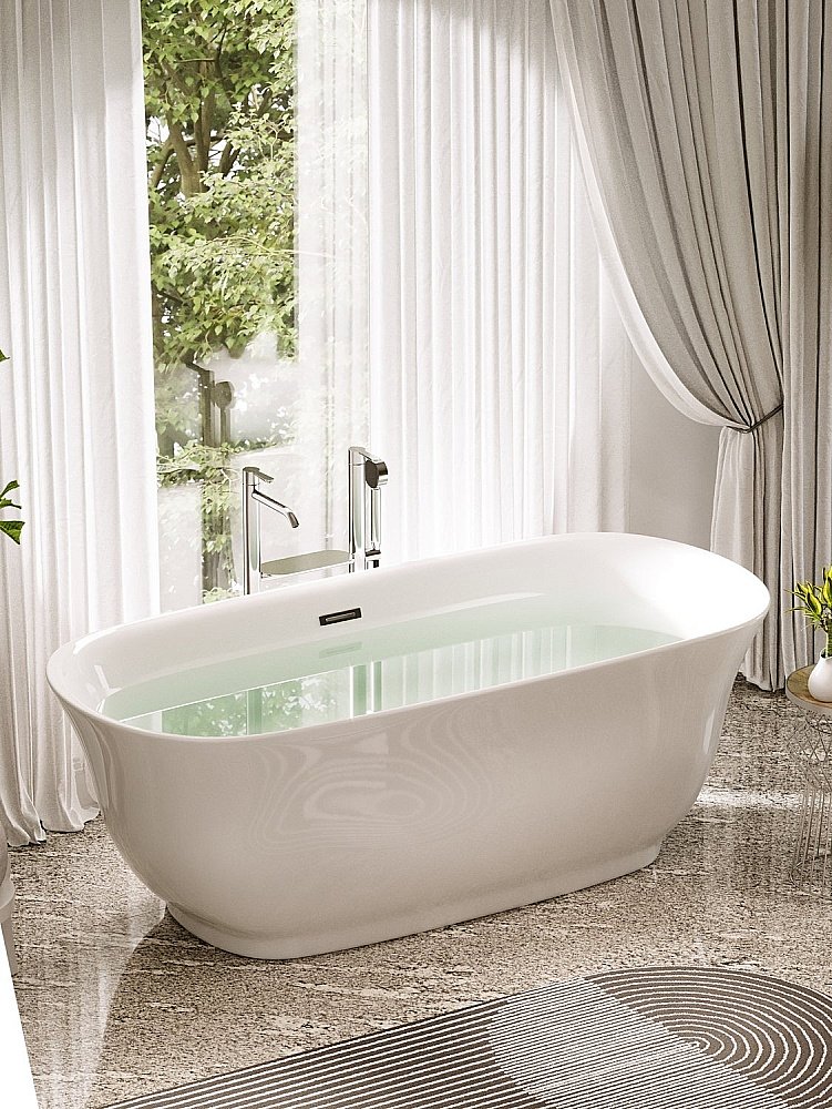 Акриловая ванна Sancos Viva 170х80 FB08 белая купить в интернет-магазине Sanbest