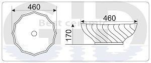 Раковина GID 9073 купить в интернет-магазине Sanbest