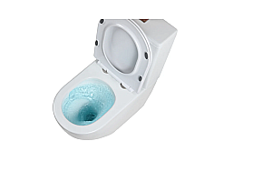 Унитаз напольный River ONTARIO 640 WT 10000013711 белый, безободковый, с бачком, с крышкой микролифт, слив торнадо купить в интернет-магазине Sanbest