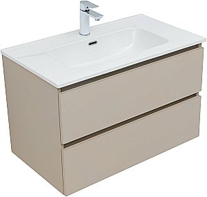 Тумба с раковиной Aquanet Вега 2.0 337943/254364 80 бежевый для ванной в интернет-магазине Sanbest
