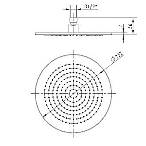 Верхний душ Villeroy&Boch TVC000001000K5 черный матовый купить в интернет-магазине сантехники Sanbest
