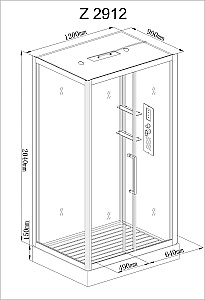 Душевая кабина AvaCan Z Серия Z2912 120х90 купить в интернет-магазине Sanbest