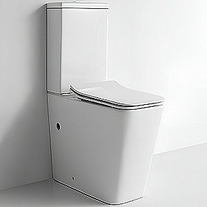 Унитаз напольный CeramaLux TR2170-1 белый, с бачком, с крышкой микролифт, слив торнадо купить в интернет-магазине Sanbest