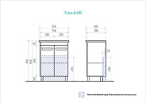 Тумба с раковиной Vigo Plaza 600 белая для ванной в интернет-магазине Sanbest