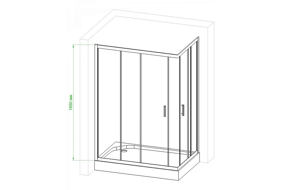 Душевой уголок Royal Bath RB9575HPD-C 75х95 матовый купить в интернет-магазине Sanbest