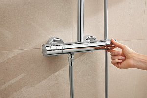 Душевая система Grohe Tempesta Cube 250 26689001 хром купить в интернет-магазине сантехники Sanbest