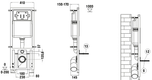 Унитаз с инсталляцией WeltWasser MARBERG 410 + ODENBACH 004 GL-WT + MAR 410 SE купить в интернет-магазине Sanbest