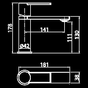 Смеситель для раковины Elghansa Galactik 1644515 хром купить в интернет-магазине сантехники Sanbest