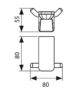 Крючок Kaiser KH-1502 хром купить в интернет-магазине сантехники Sanbest