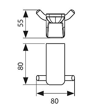 Крючок Kaiser KH-1502 хром купить в интернет-магазине сантехники Sanbest