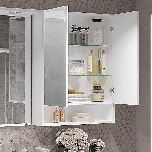Зеркальный шкаф Опадирис Фреш 61 белый/с фацетом купить в интернет-магазине сантехники Sanbest