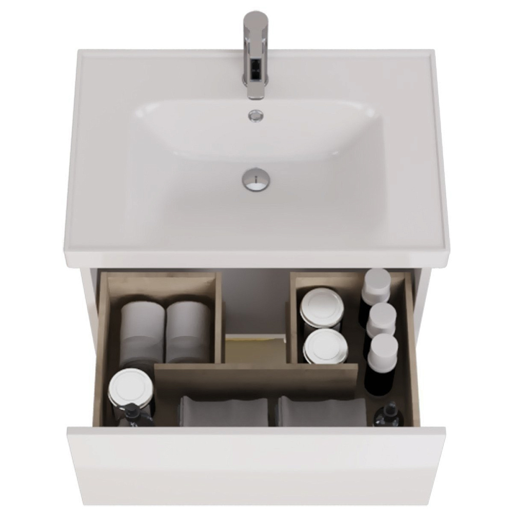 Тумба с раковиной Dreja Perfecto 60 белый для ванной в интернет-магазине Sanbest