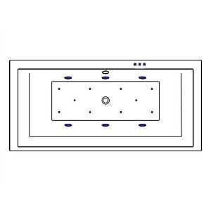 Ванна акриловая EXCELLENT Crown Grand RELAX WAEX.CRG19.RELAX.GL 190x90 белая с гидромассажем купить в интернет-магазине Sanbest