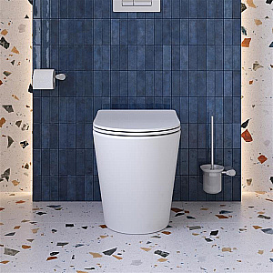 Унитаз приставной напольный BelBagno Flay-Tor BB1003CB-TOR/SC белый, безободковый, с крышкой микролифт, слив-торнадо купить в интернет-магазине Sanbest