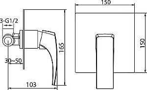 Смеситель для душа Elghansa Monica White 34K1119-White белый купить в интернет-магазине сантехники Sanbest