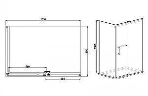 Душевой уголок Azario Vancouver 120x80 стекло прозрачное/профиль хром правый купить в интернет-магазине Sanbest