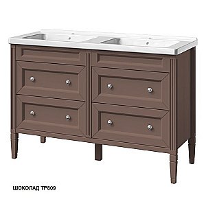 Тумба с раковиной с 2-мя ящиками Caprigo Albion-concept 125 цвет на заказ для ванной в интернет-магазине Sanbest