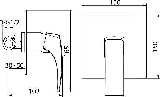 Смеситель для душа Elghansa Monica White 34K1119-White белый купить в интернет-магазине сантехники Sanbest