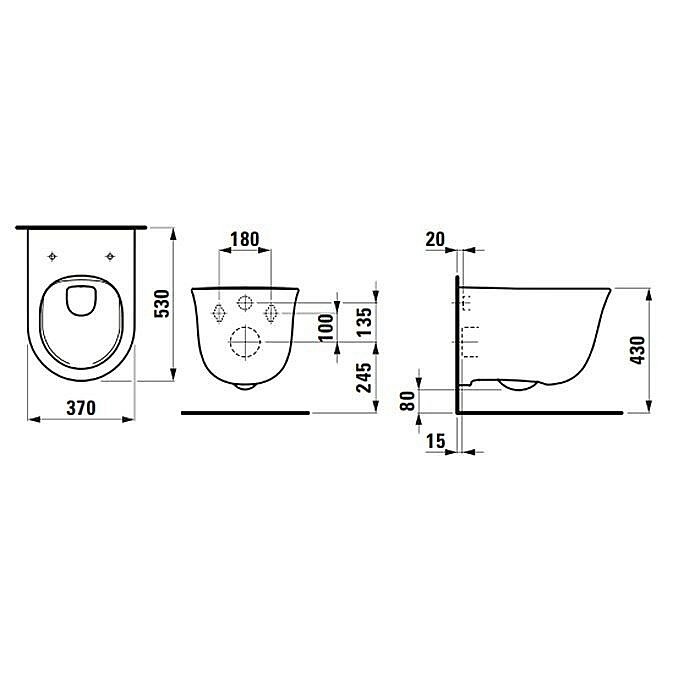 Унитаз подвесной Laufen New Classic 8.2085.1.400.000.1 купить в интернет-магазине Sanbest