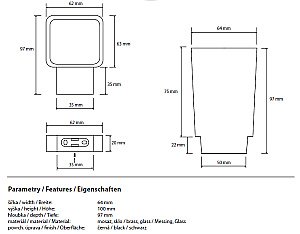 Стакан для зубных щеток Bemeta Nero 135011010 черный купить в интернет-магазине сантехники Sanbest