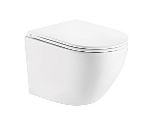 Унитаз подвесной Gid Tr2122 белый, с крышкой микролифт, безободковый купить в интернет-магазине Sanbest