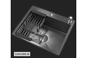 Мойка кухонная Esbano Cascade-M ESMKCASCM темная сталь купить в интернет-магазине сантехники Sanbest