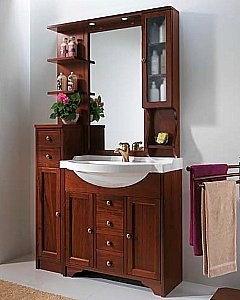 Тумба с раковиной Eban Eleonora 82 орех для ванной в интернет-магазине Sanbest