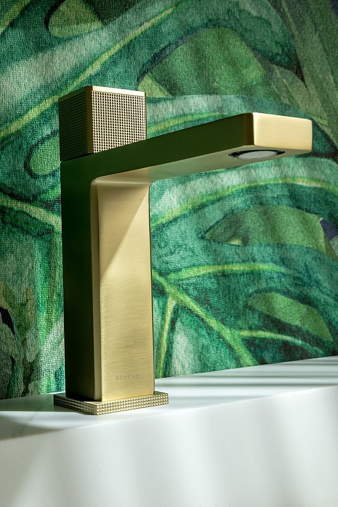 Смеситель для раковины Boheme QUAD 159-MG матовое золото купить в интернет-магазине сантехники Sanbest