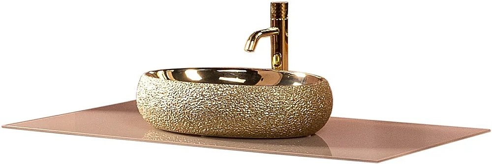 Столешница Armadi Art 853-110-CP 110 стекло капучино для ванной в интернет-магазине сантехники Sanbest