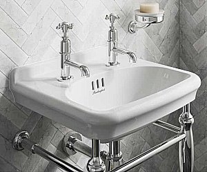 Мыльница Burlington Guild GU005C хром/белая купить в интернет-магазине сантехники Sanbest