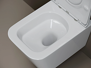 Унитаз подвесной Ceramica Nova Pietro CN4015T белый, безободковый, с крышкой микролифт, слив торнадо купить в интернет-магазине Sanbest