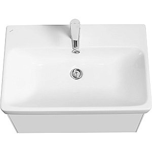 Тумба с раковиной Акватон Асти 70 белая глянцевая/белая матовая для ванной в интернет-магазине Sanbest