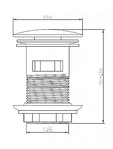 Донный клапан BelBagno BB-SAT-CRM купить в интернет-магазине сантехники Sanbest