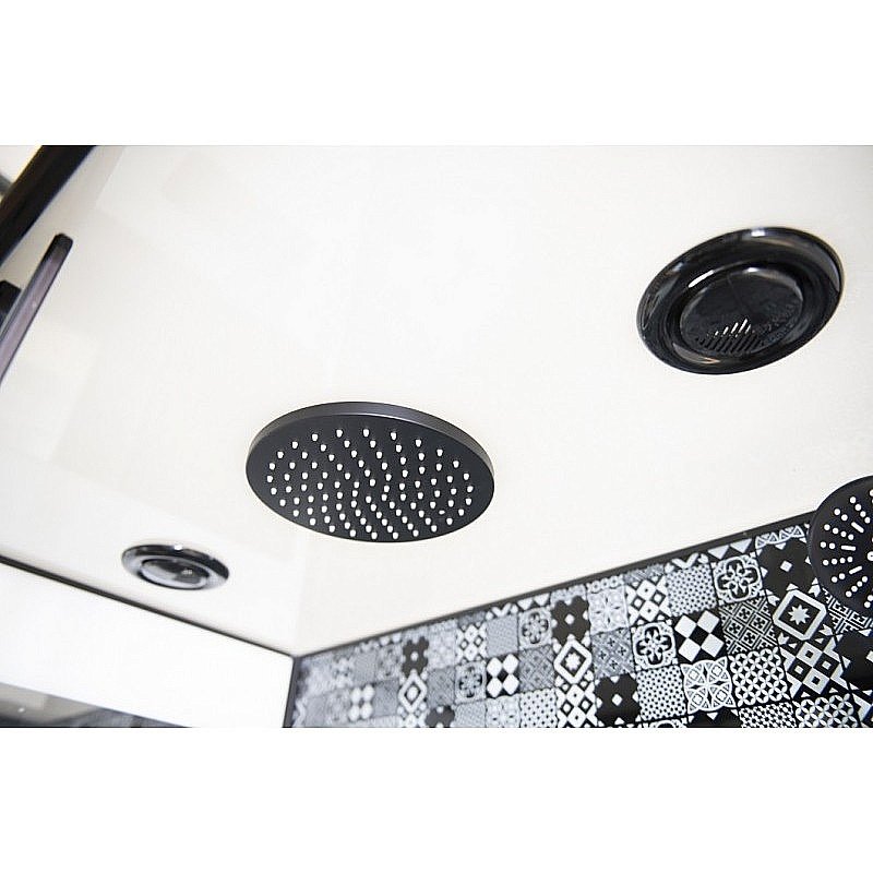 Душевая кабина Esbano Elegancia ESB-1280CKR 120x80 стекло прозрачное/профиль черный купить в интернет-магазине Sanbest