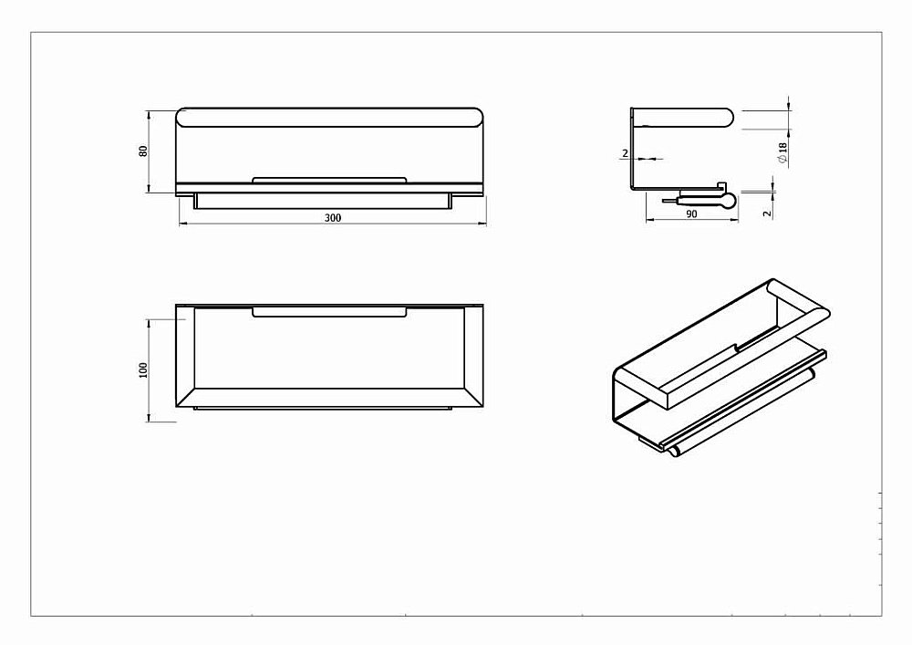 Полка Black&White SN-2351 купить в интернет-магазине сантехники Sanbest