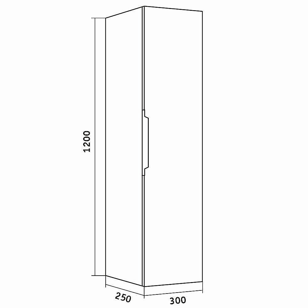 Пенал подвесной Grossman ФОРТА 30 темный дуб галифакс для ванной в интернет-магазине сантехники Sanbest