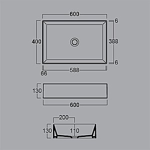 Раковина Simas Agile AG60 bi matt купить в интернет-магазине Sanbest