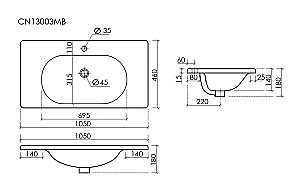 Раковина Ceramica Nova Sabo CN13003MB черный матовый купить в интернет-магазине Sanbest