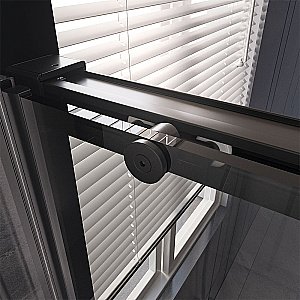 Душевая дверь Veconi Premium Trento PTD40-B-120-01-C4 прозрачная/профиль черный матовый купить в интернет-магазине Sanbest