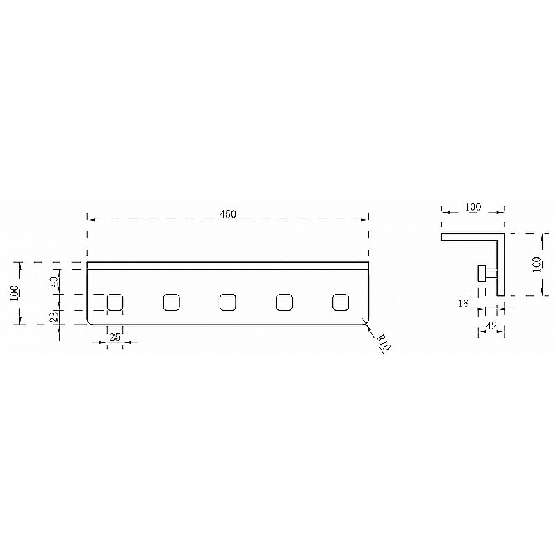 Вешалка с полкой Abber Stein AS1651MB черная матовая купить в интернет-магазине сантехники Sanbest