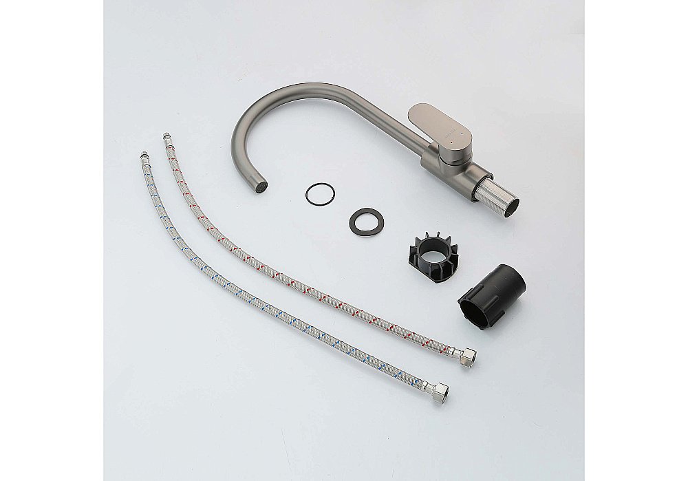 Смеситель для кухни Aquatek Ника AQ1882BGM оружейная сталь купить в интернет-магазине сантехники Sanbest