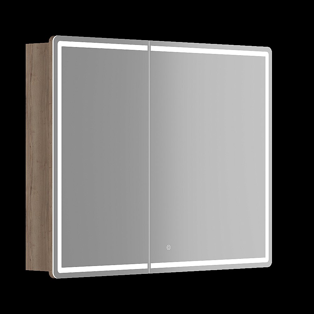 Зеркальный шкаф Sancos Mirror MI100EG дуб галифакс натуральный купить в интернет-магазине сантехники Sanbest