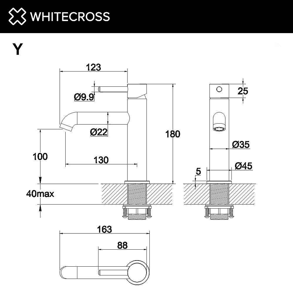 Смеситель для раковины WhiteCross Y Y1211GL золото купить в интернет-магазине сантехники Sanbest